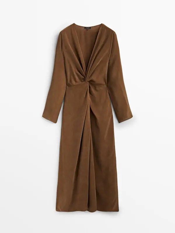 Massimo dutti cupro dress outlet