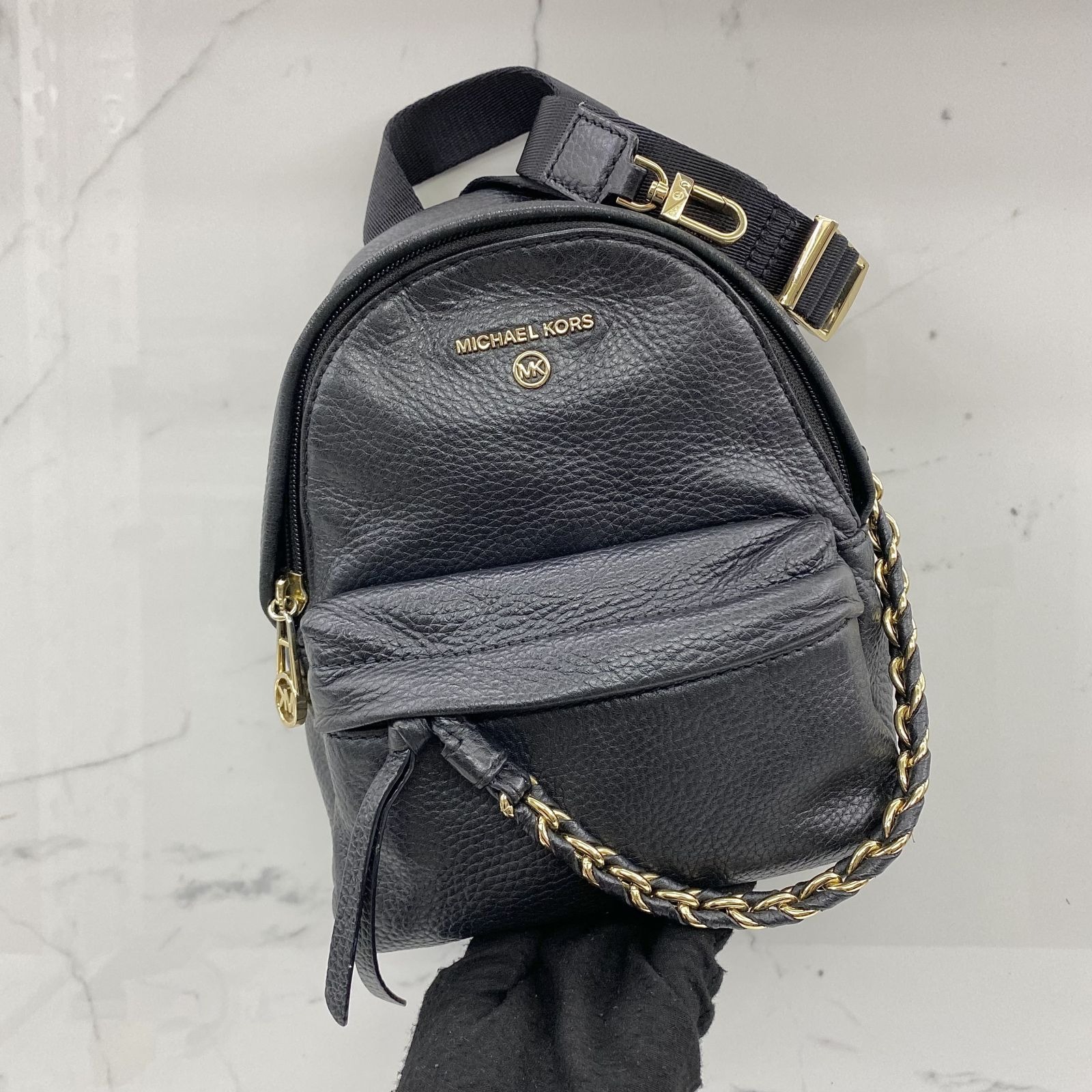 Michael kors black mini backpack new arrivals