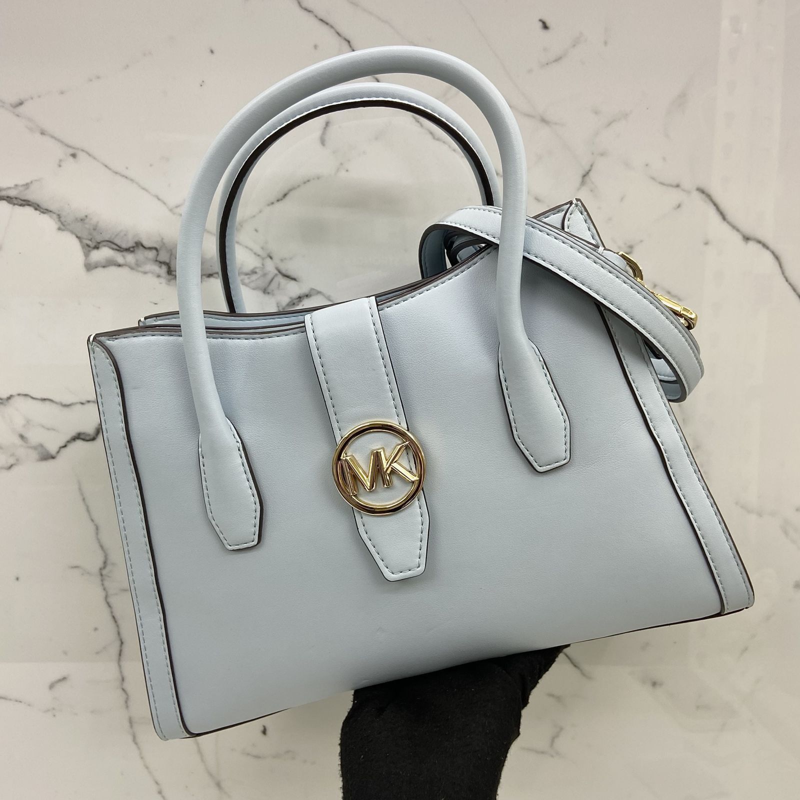 DISCOUNTED MICHAEL KORS LIGHT BLUE 2 WAY BAG 247027714 Luxury Bags Wallets on Carousell