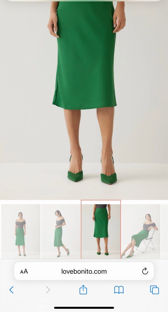Milana Bias Cut Midi Skirt Women s Fashion Bottoms Skirts on Carousell