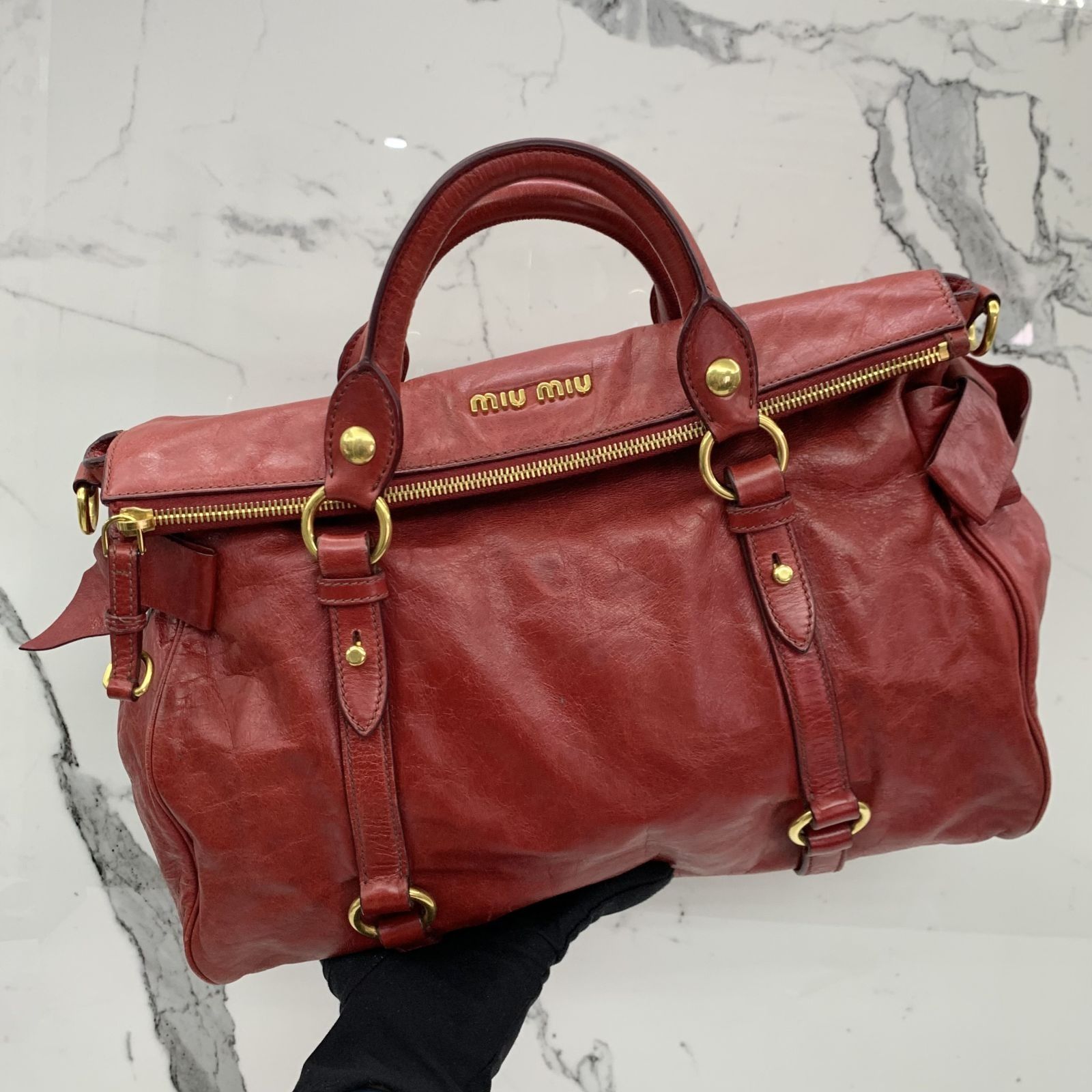MIU MIU RED SHOULDER BAG NO STRAP 247028128