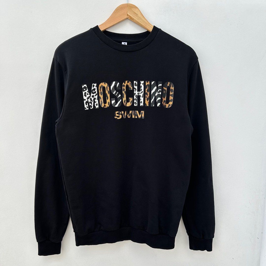 Moschino Cheetah Swim Logo Sweatshirt Women s Fashion Tops Others Tops on Carousell