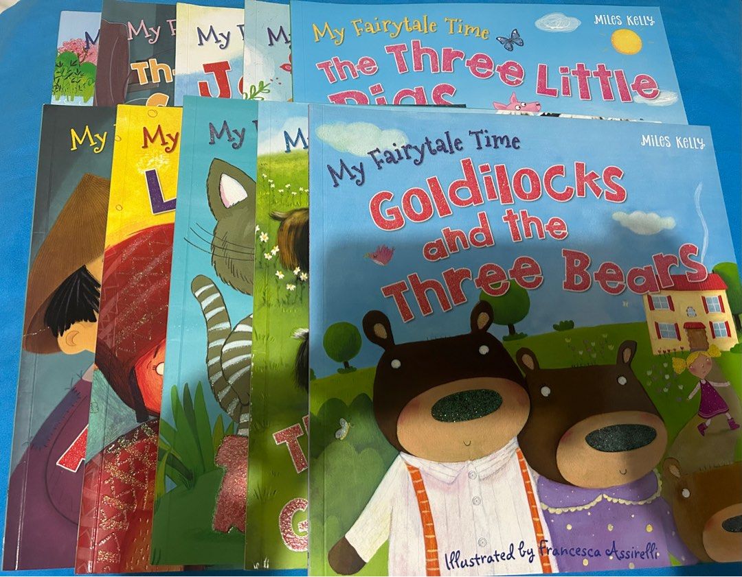My Fairytale Time Bundle - 10 Books (Category: Children's Books) located in Paranaque City. Submitted by minimalism2021 (Listing ID 1310233281, Image 1). Description: My Fairytale Time Bundle - Goldilocks & the 3 Bears - The 3 Billy Goats Gruff - Puss In Boots - Little Red Riding Hood - Aladdin - 3 Little Pigs - The Frog Prince - Jack & The Beanstalk - Elves & the Shoemaker - Ugly Duckling RFS: Outgrown/Decluttering MOP: Gcash/Maya/BDO/BPI Shippi