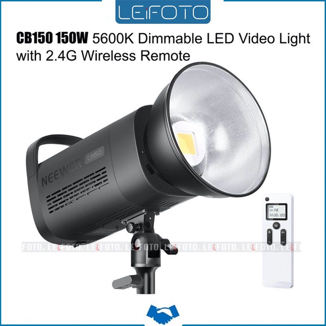 Neewer CB150 150W 5600K Dimmable LED Video Light with 2.4G Wireless Remote Photography Photography Accessories Lighting Studio Equipment on Carousell