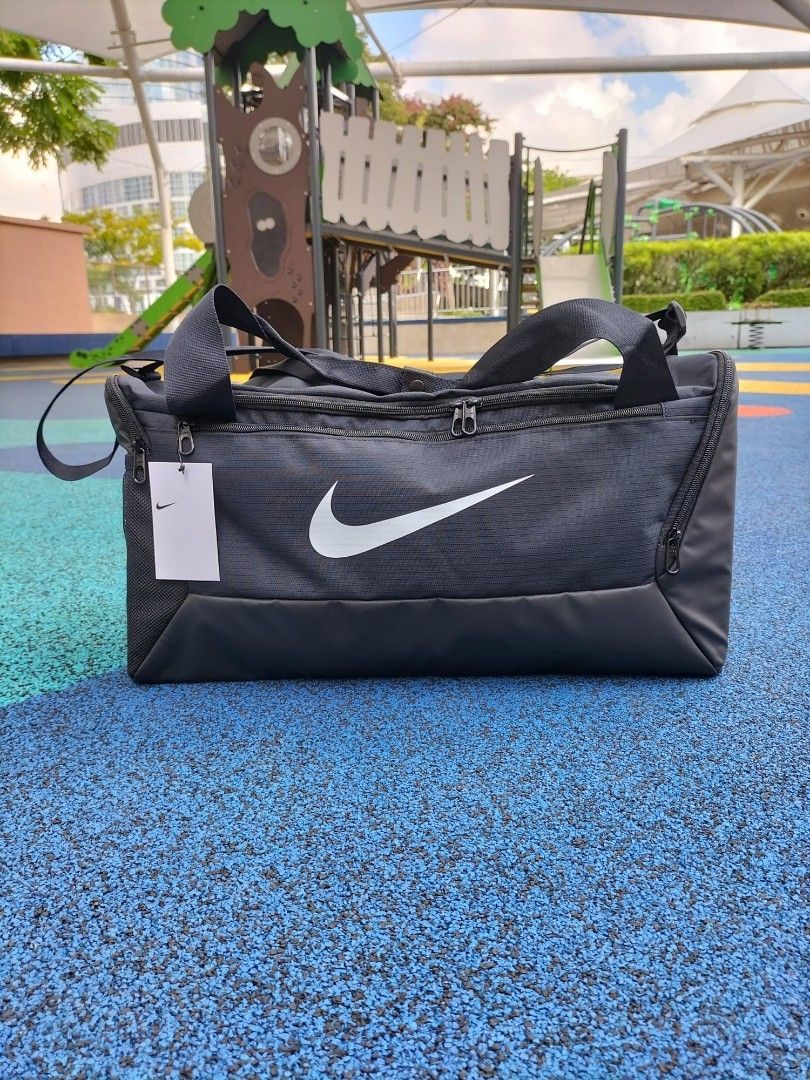 New Nike duffel Brasilia Small Training Duffle Bag Sports basketball Football Gym BA5957 010. dual side Shoes compartment beside. Men s Fashion Bags Sling Bags on Carousell