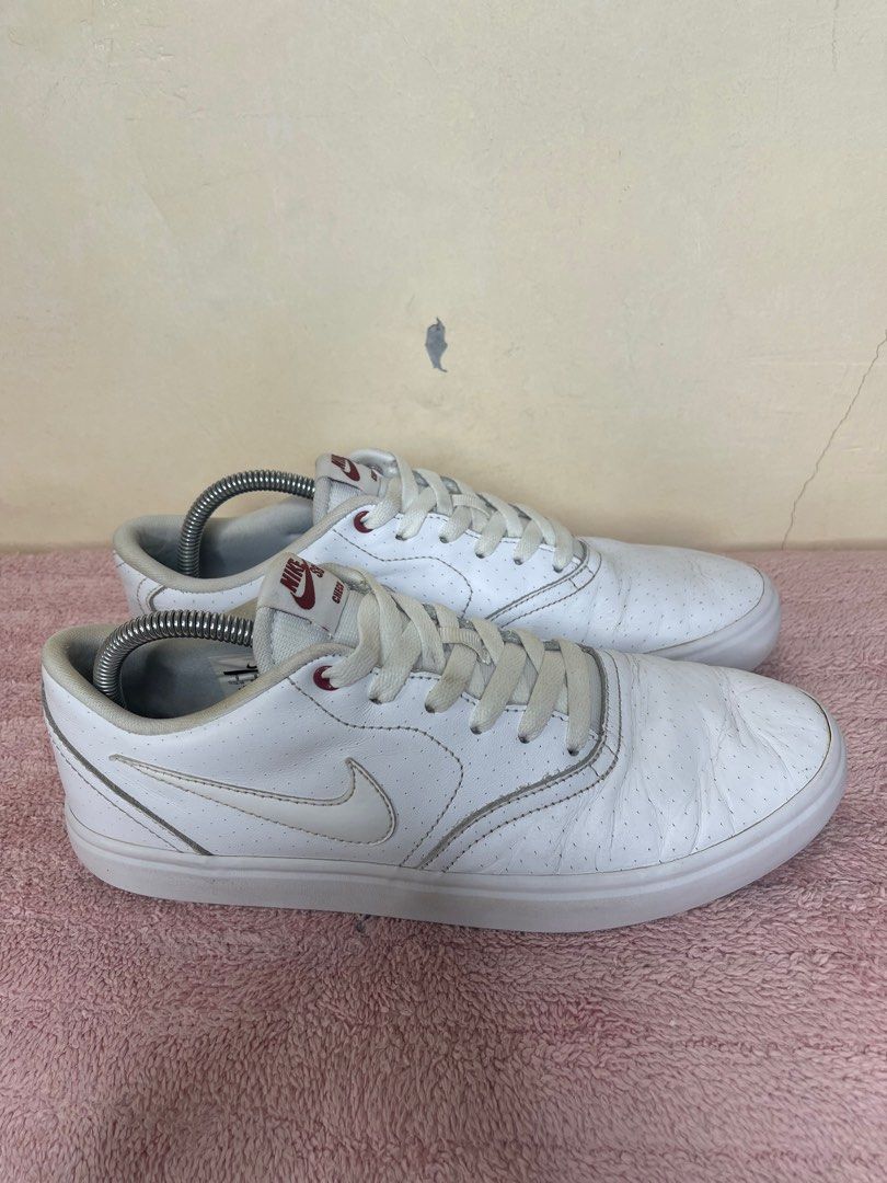 Men's 'sb check solar leather skate shoe white cheap