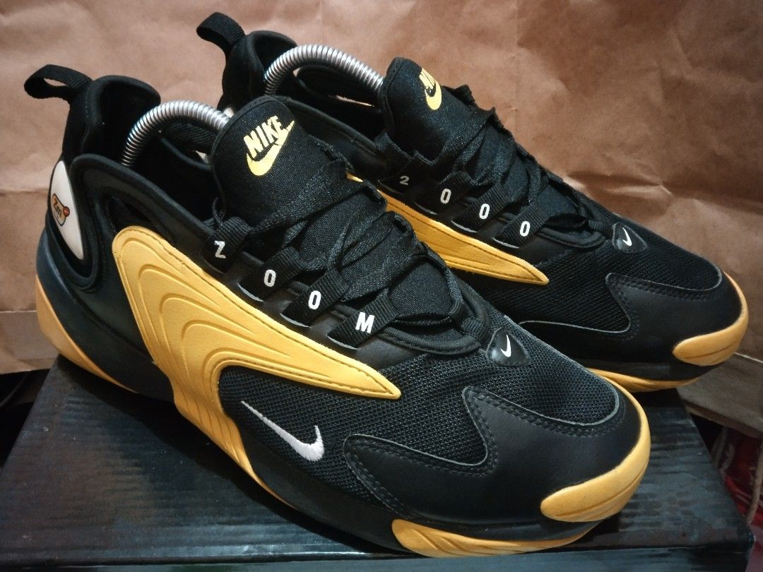 Nike Zoom 2K Black Dynamic Yellow Fesyen Pria Sepatu Sneakers di Carousell