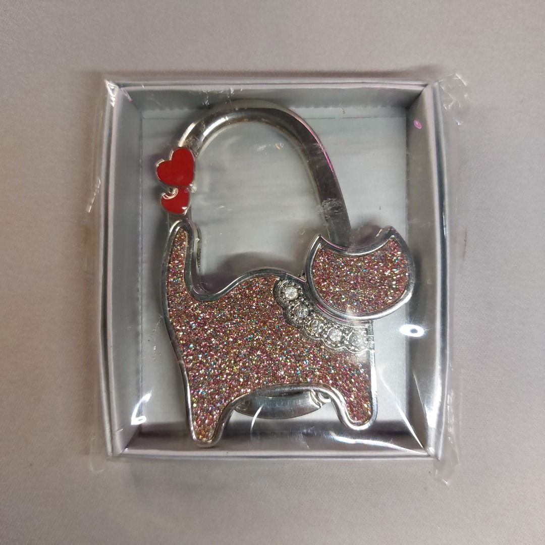 Pink Glitter Rhinestone Cat Bag Hanger (Category: Charms) located in Caloocan City. Submitted by beadazzle (Listing ID 1310099827, Image 1). Description: .