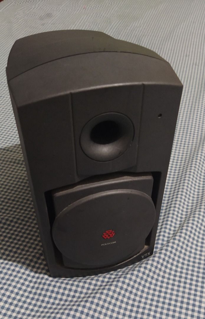 Polycom VTX Amplified Subwoofer AMP Speakers System (Category: Soundbars, Speakers & Amplifiers) located in Cainta. Submitted by sannypasc (Listing ID 1310179098, Image 2). Description: Polycom VTX Amplified Subwoofer AMP Speaker System Model: 1565-07242-001 Dual Input Selection: 120/240 Volts (Selected 240 Volts by default) 50/60 Hz Amplifier RMS Power: 50 Watts Weight: 2 kg Excellent BASS Sound. No issue, good working condition. Suitable for de