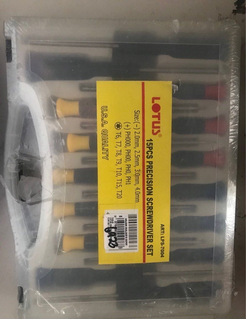 Precision screwdriver set (Category: Construction Tools & Equipment) located in Calamba. Submitted by jpfernandez (Listing ID 1310142203, Image 2). Description: For Sale: 15 pcs precision screw driver set for sale Payment: Gcash currier’s: Lalamove or LBC Shipping Fee : c/o buyer .