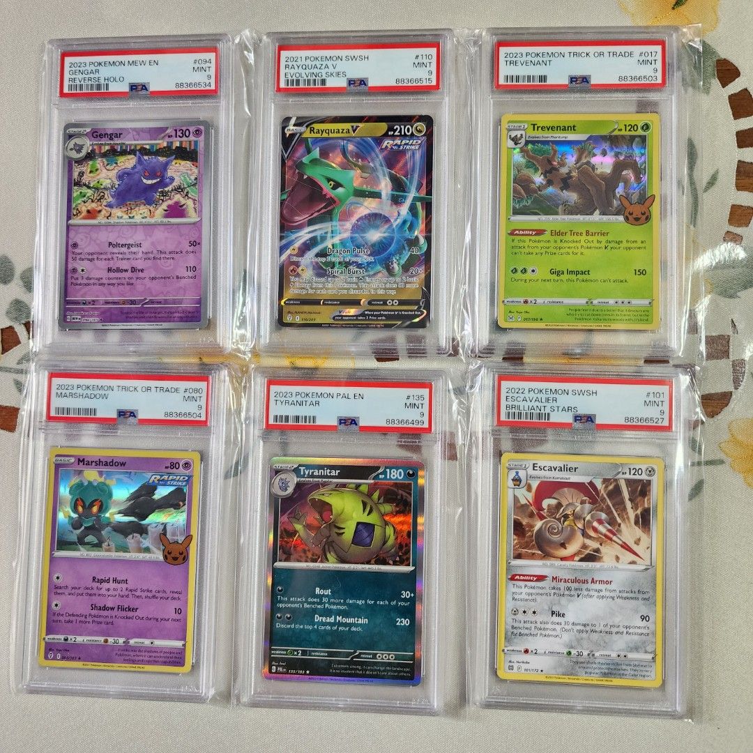 PSA 8 and 9 graded pokemon cards variety, Hobbies & Toys, Memorabilia &  Collectibles, Vintage Collectibles on Carousell