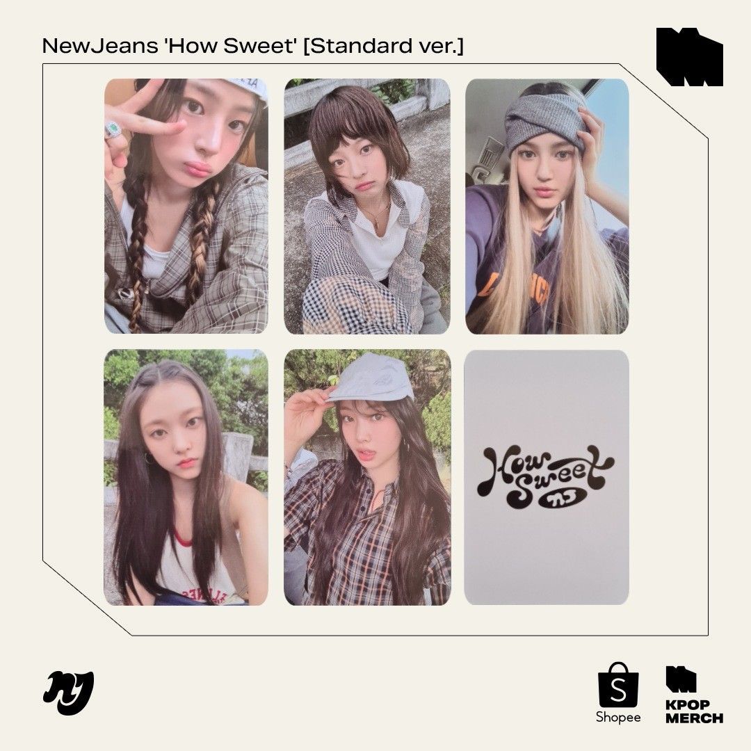 kpopmerch トレカ newjeans セット shopee CD 特典 公式通販 shopee