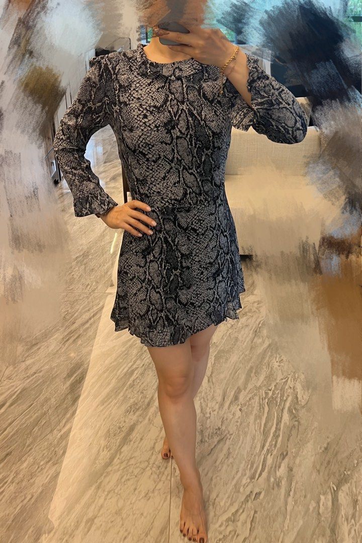 Reformation snake print dress cheap
