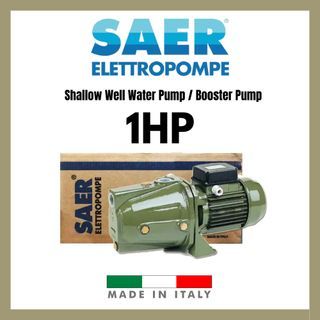 SAER Electropompe Shallow Well Water Pump Booster Pump 1HP