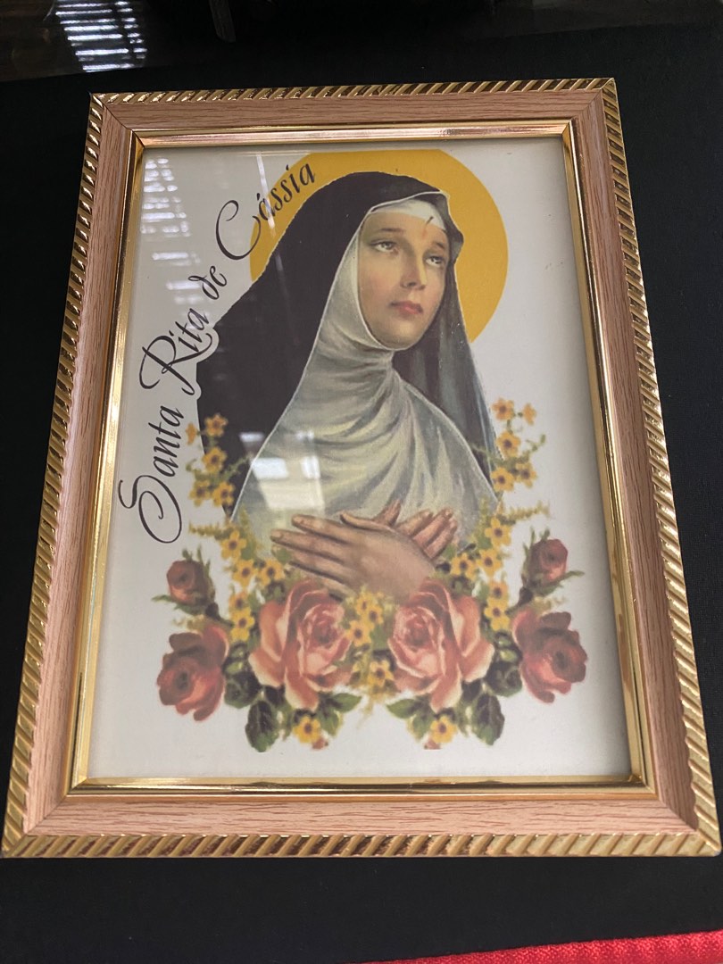 Saint Rita of Cascia religious frame display, Hobbies & Toys ...