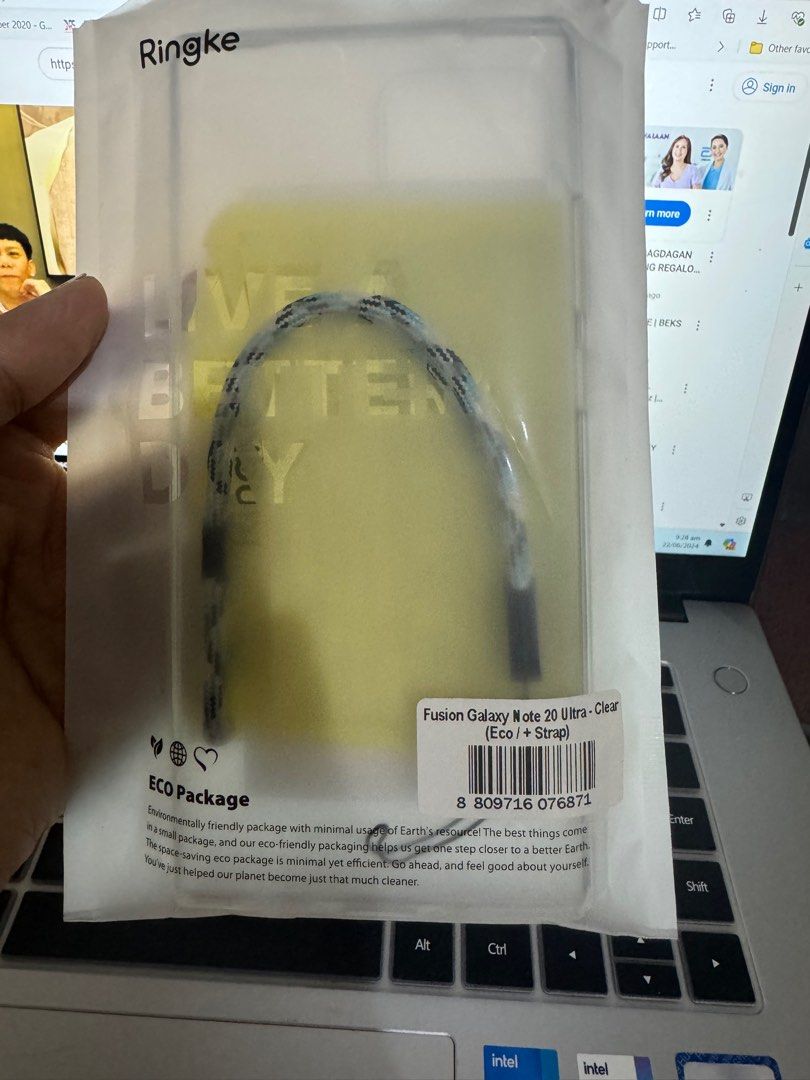 Samsung Note 20 Ultra Ringke Case (Category: Samsung) located in Anao. Submitted by declutterwithme0520 (Listing ID 1310075003, Image 2). Description: Got this for₱790 plus sf. Brand new.Open but never been use. RFS: Change unit .