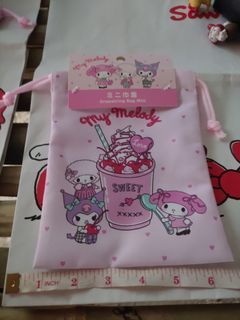 Sanrio Japan Melo Kuro Pajama Party Mini Drawstring Bag