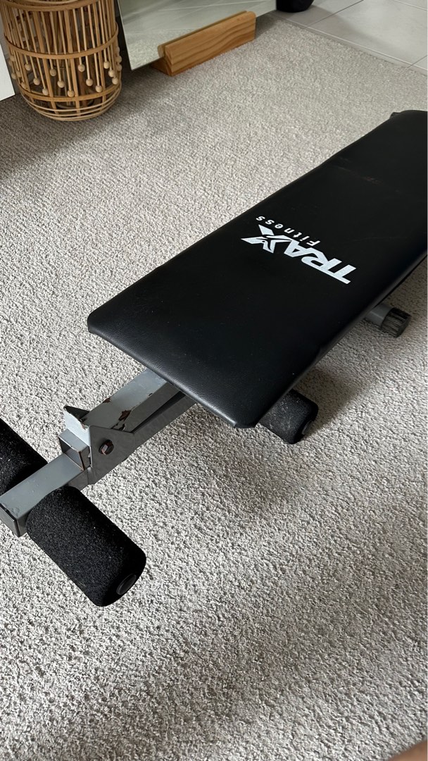 Crane sit up bench with exercise bands shop