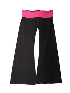 Victorias secret foldable yoga low-rise flared pants hot pink — y2k 2000s mcbling