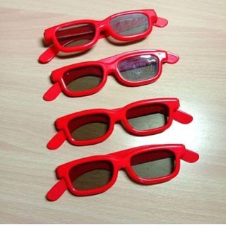 Vox Cinemas Unisex Red 3D Glasses Bundle Set (4 Pcs. Sale)