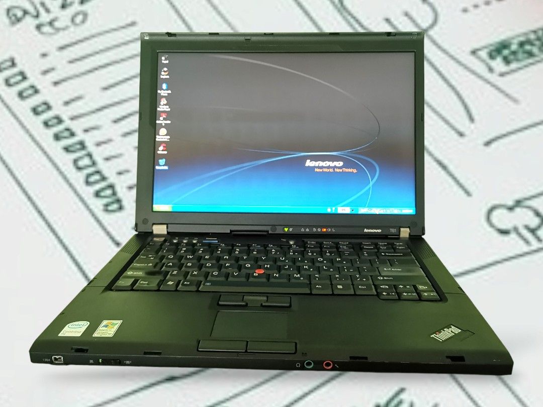 Windows Xp Thinkpad Windows XP Lenovo T61 Laptop Office XP DVD CD-RW 1394 Firewire Port ...