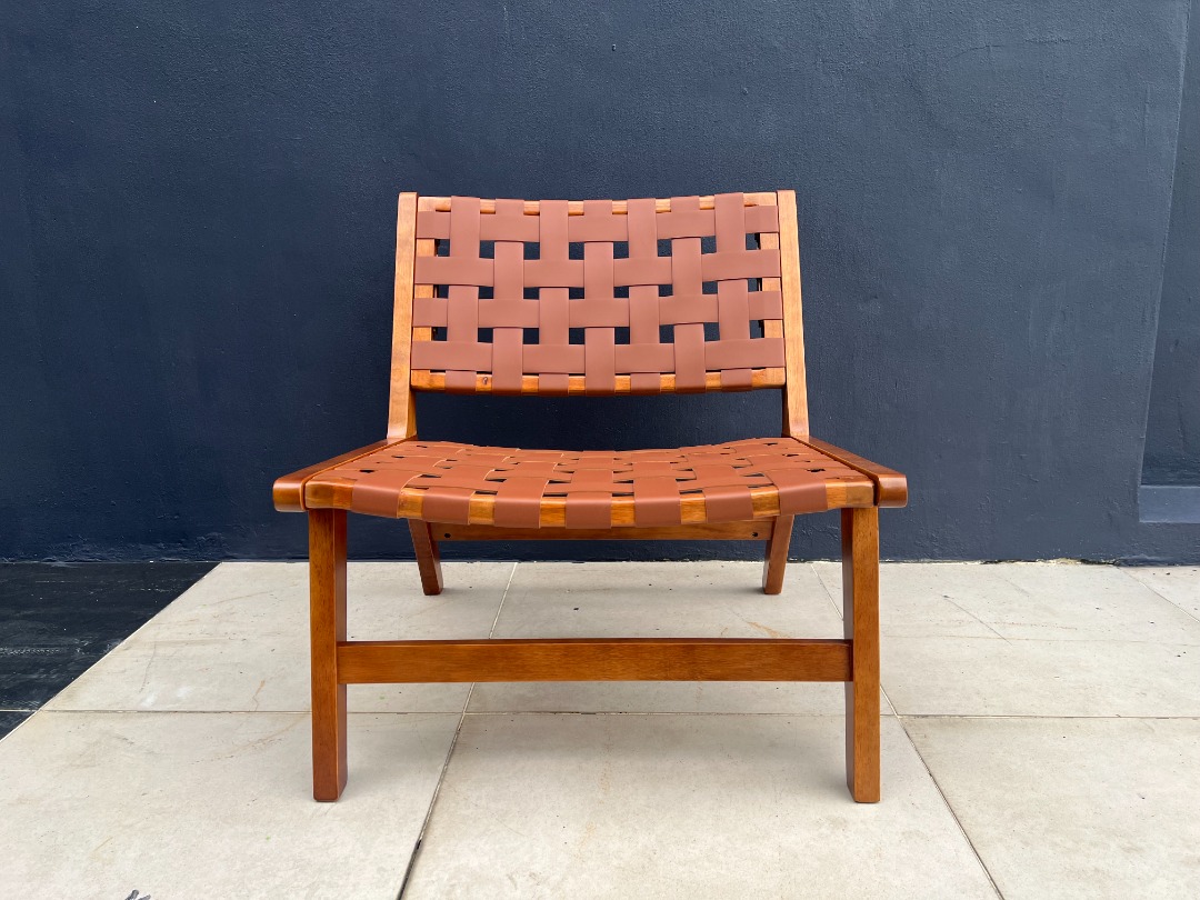 Woven Leather Chair / Modern Accent Chair - FRM7310, Furniture &amp; Home ...