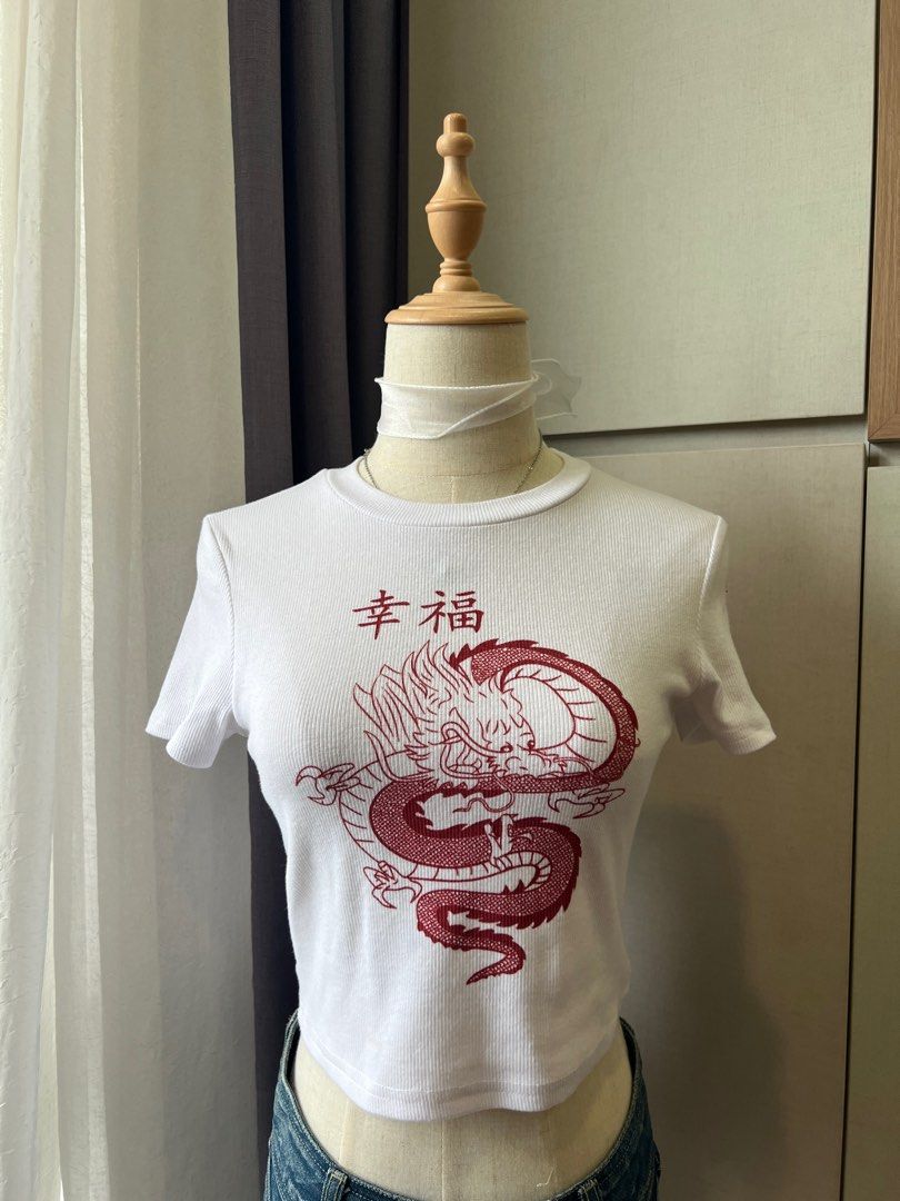 Oversized Bershka Tee Shirt Dragon Bershka Clothing Dragon T Shirt