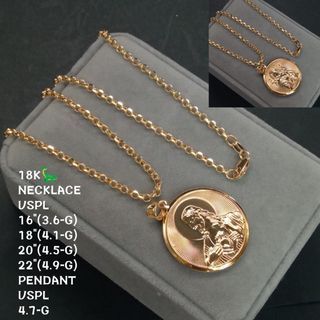 YG Jesus Christ Pendant Rolo Chain Necklace