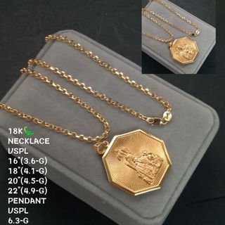 YG Sto Niño Pendant Rolo Chain Necklace