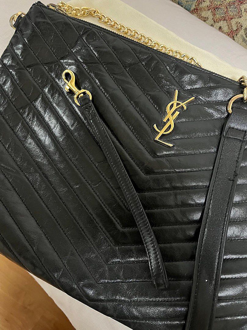 AUTHENTIC YSL LARGE WRISTLET CLUTCH
