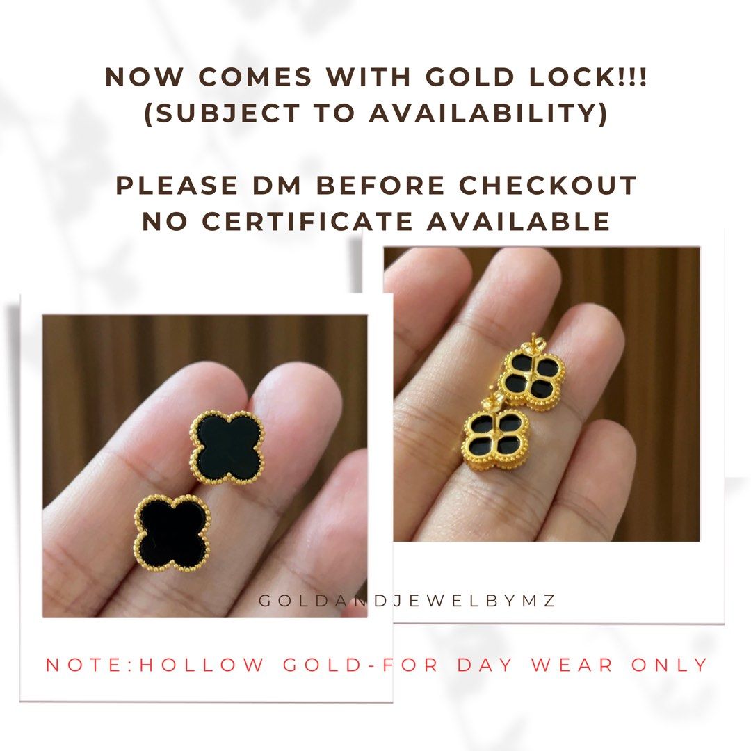 15mm VCA Stud Earring in HK Setting with certificate Pawnable (Category: Earrings) located in Dasmarinas. Submitted by goldandjewelbymz (Listing ID 1173360955, Image 3). Description: 15mm earrings (hollow) See certificate for weight details 18K Gold and Pawnable .