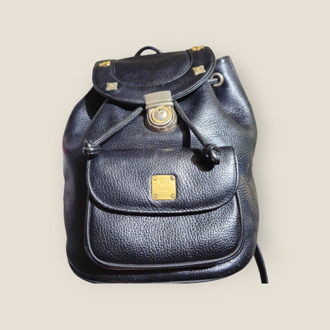 1991 MCM Vintage Leather Bagpack (Category: Luxury Bags & Wallets) located in Kibawe. Submitted by Thrift_ni_Babac (Listing ID 1310405543, Image 1). Description: For Sale Vintage 1991 MCM Leather Bagpack Condition is pre-owned. This Bag is 28 YEARS OLD and definitely needs to be restored. But this is Vintage at it finest. Please view all pics and See the issues with the Photos Provided Above. 4500 plus sf only.