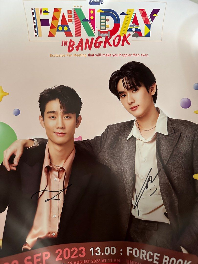2023年泰國GMM FanDay ForceBook 簽名Poster, 興趣及遊戲, 收藏品及 