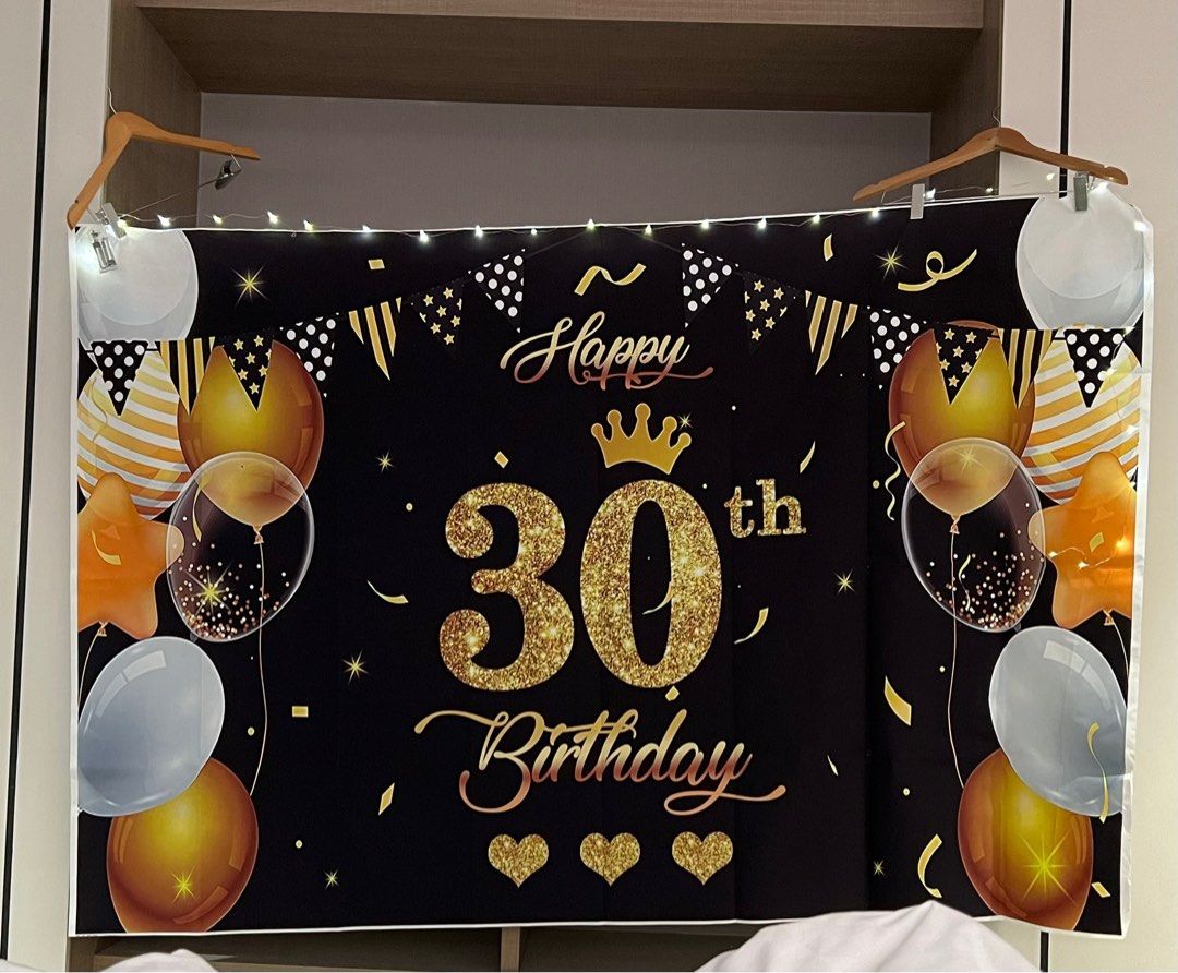 30th Birthday banner, Hobbies & Toys, Stationery & Craft, Occasions