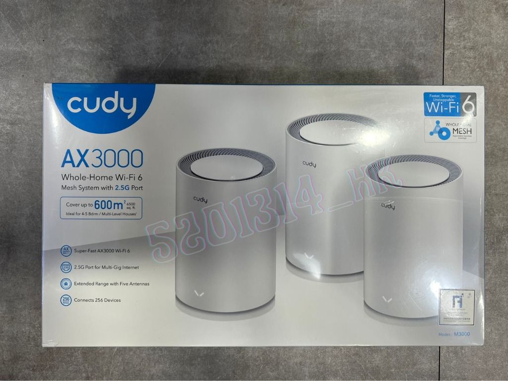 Cudy AX3000 2.5G Whole Hoe Wi-Fi 6 esh Syste, 2.5G WAN, Ethernet
