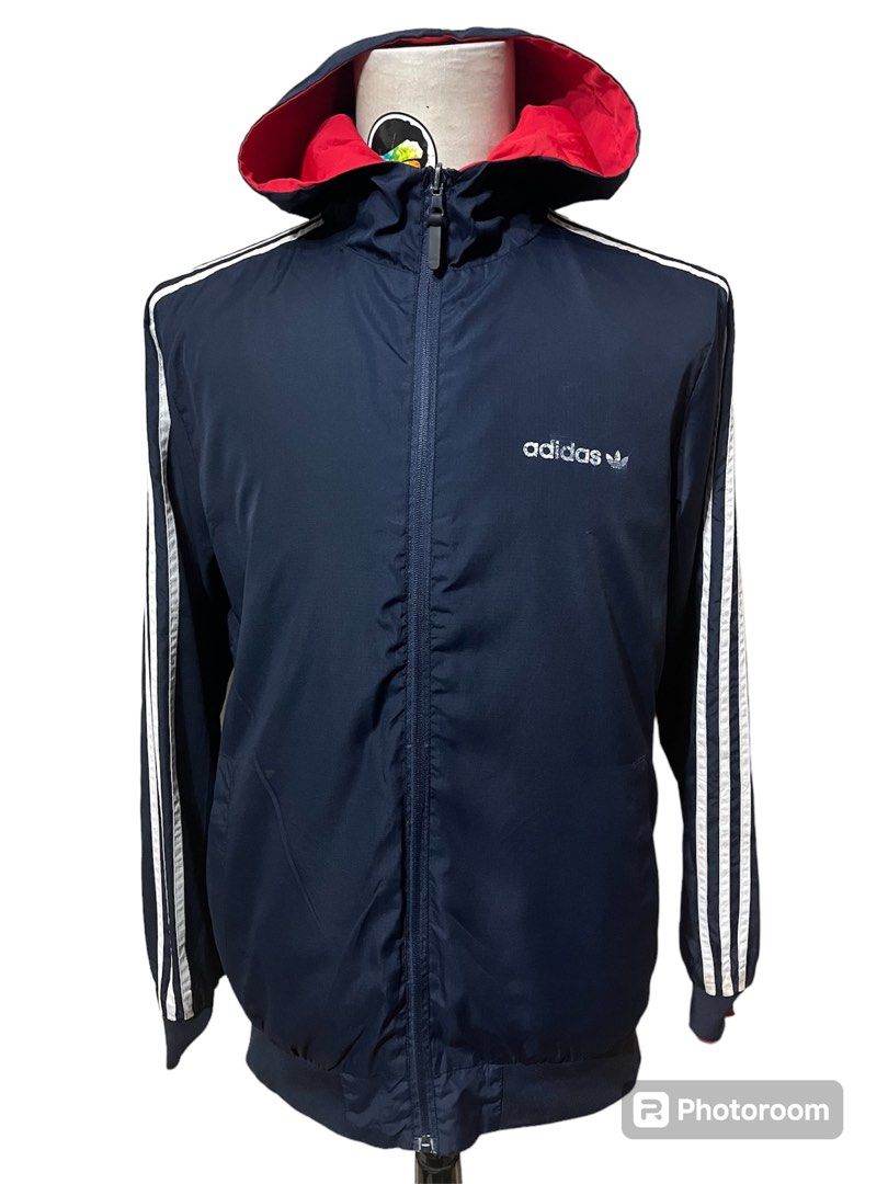 Adidas Blue Reversible Hoodie Jacket