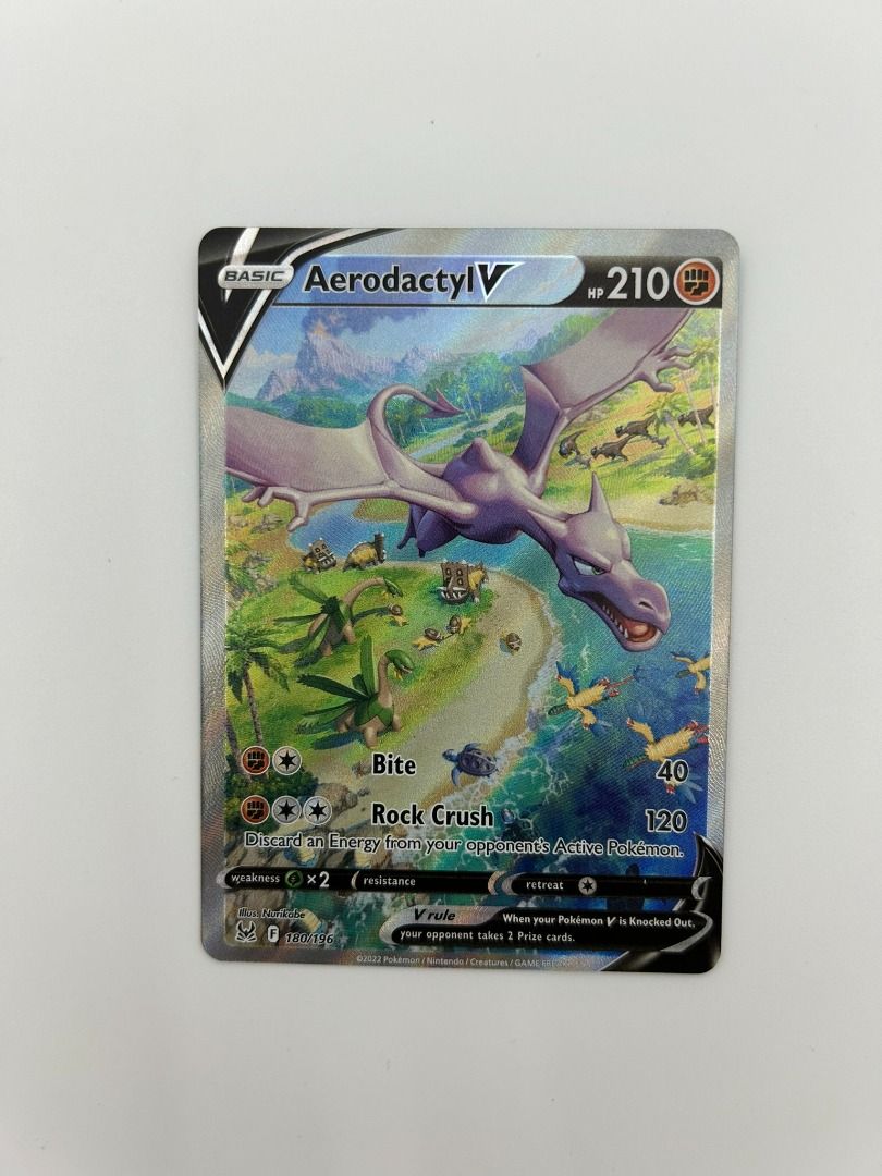 Aerodactyl V - 180/196 - Lost Origin Holo - Rare Pokémon TCG Card, Hobbies  & Toys, Toys & Games on Carousell