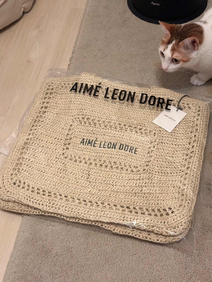 バッグ Aime Leon Dore Crochet Tote Bag Navy Aimé Leon Dore - Crochet Tote Bag กระเป๋าถักจากคอลเลคชั่น