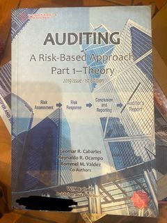 Auditing a risk based approach ocampo cabarles valdez accounting book