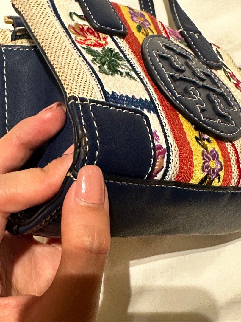 AUTHENTIC TORY BURCH ELLA WEBBING PATCHWORK MICRO TOTE Luxury Bags Wallets on Carousell