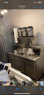 Bar counter Chiller, Single Sink With Ice bin for Milktea/Coffee Shop 1.5m