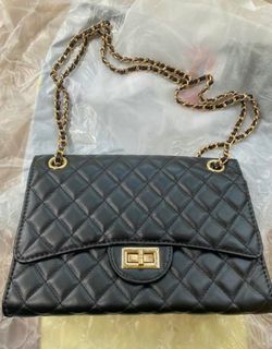 Black chain bag / black shoulder bag / black classy bag