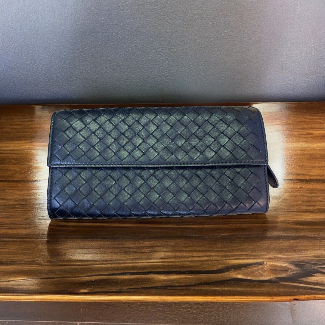 Bottega Veneta Long black Intrecciato Wallet H 9CM L 19CM Women s Fashion Bags Wallets Wallets Card Holders on Carousell