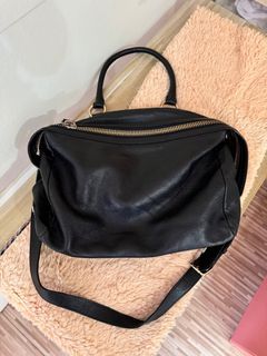 Breal Black Genuine Leather Two Way: Shoulder Bag/Sling/ Crossbody Bag