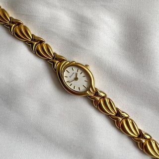 Bulova White Dial Golden Dress Watch