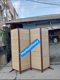 Buri blinds divider mahogany frame