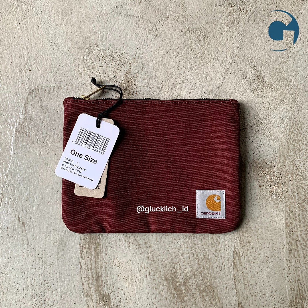 Carhartt WIP, Oregon Zip Wallet Starco Stripe Bordeaux