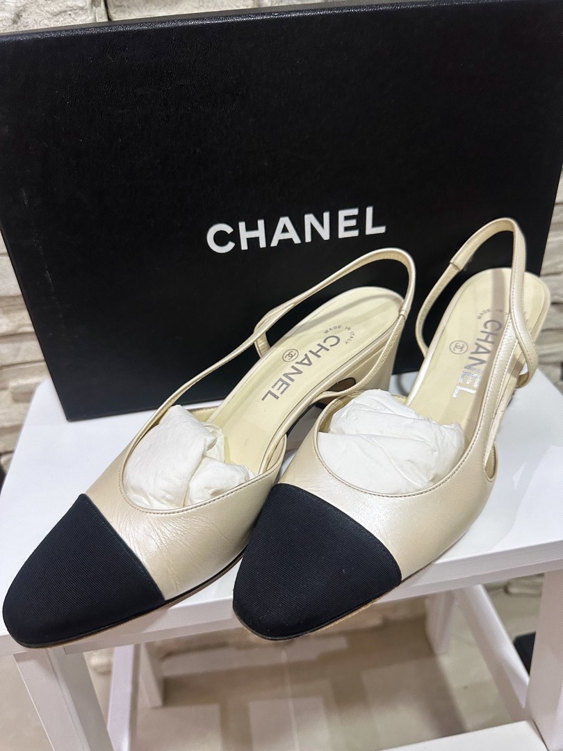 Chanel Slingback, Luxury, Sneakers & Footwear on Carousell