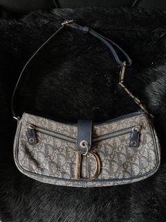 Christian Dior Monogram Spellout Charm Baguette Bag