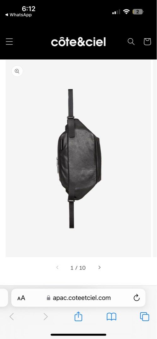 Cote&Ciel Isarau S Alias Black, Men's Fashion, Bags, Sling Bags on